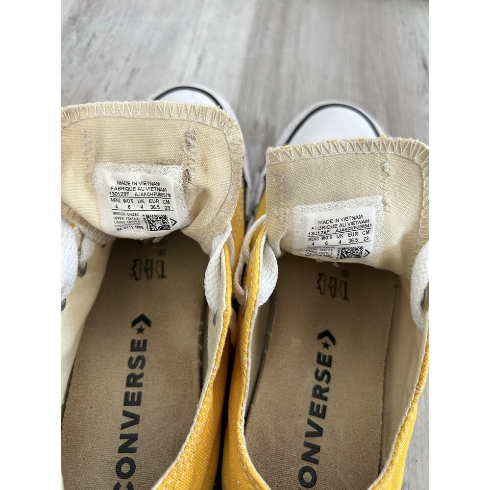 Converse Chuck Taylor All Star Low Sneakers Unisex M4/W6 Lemon Chrome 130129F - Picture 4 of 11
